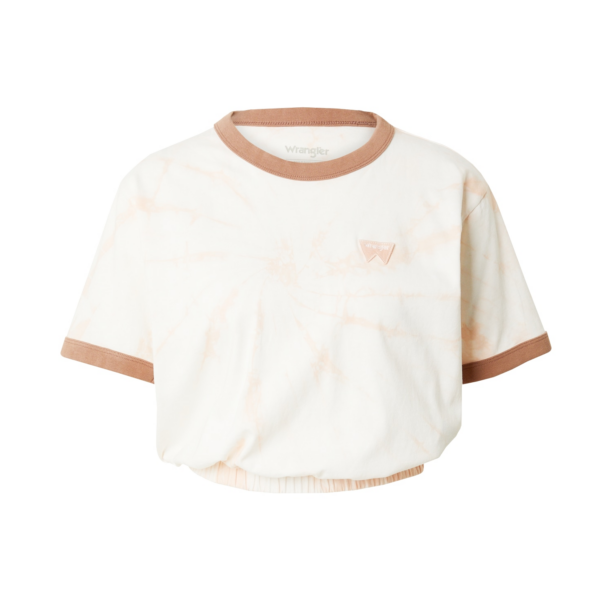 WRANGLER Tricou 'RINGER'  maro deschis / portocaliu piersică / portocaliu pastel