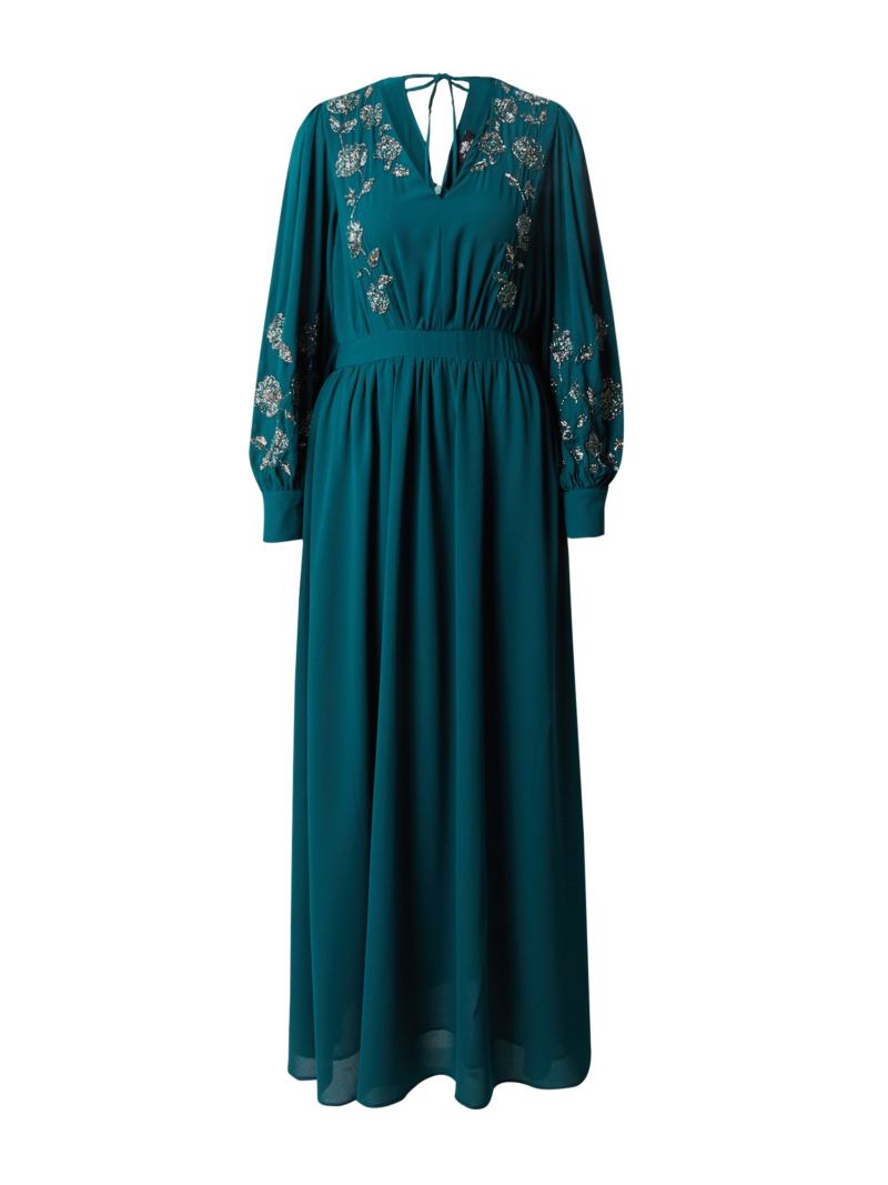 Wallis Rochie de seară  verde smarald / argintiu