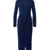 Warehouse Rochie  albastru cobalt / albastru noapte