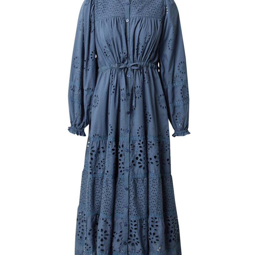 Warehouse Rochie tip bluză  albastru fumuriu