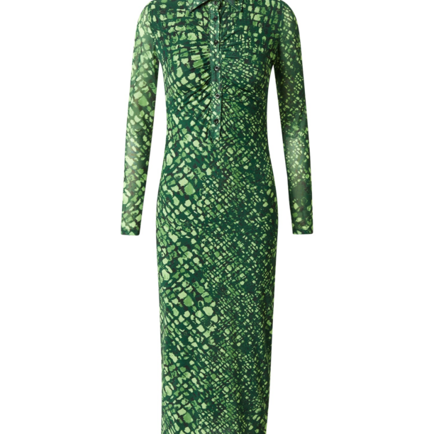 Warehouse Rochie tip bluză  verde / verde deschis