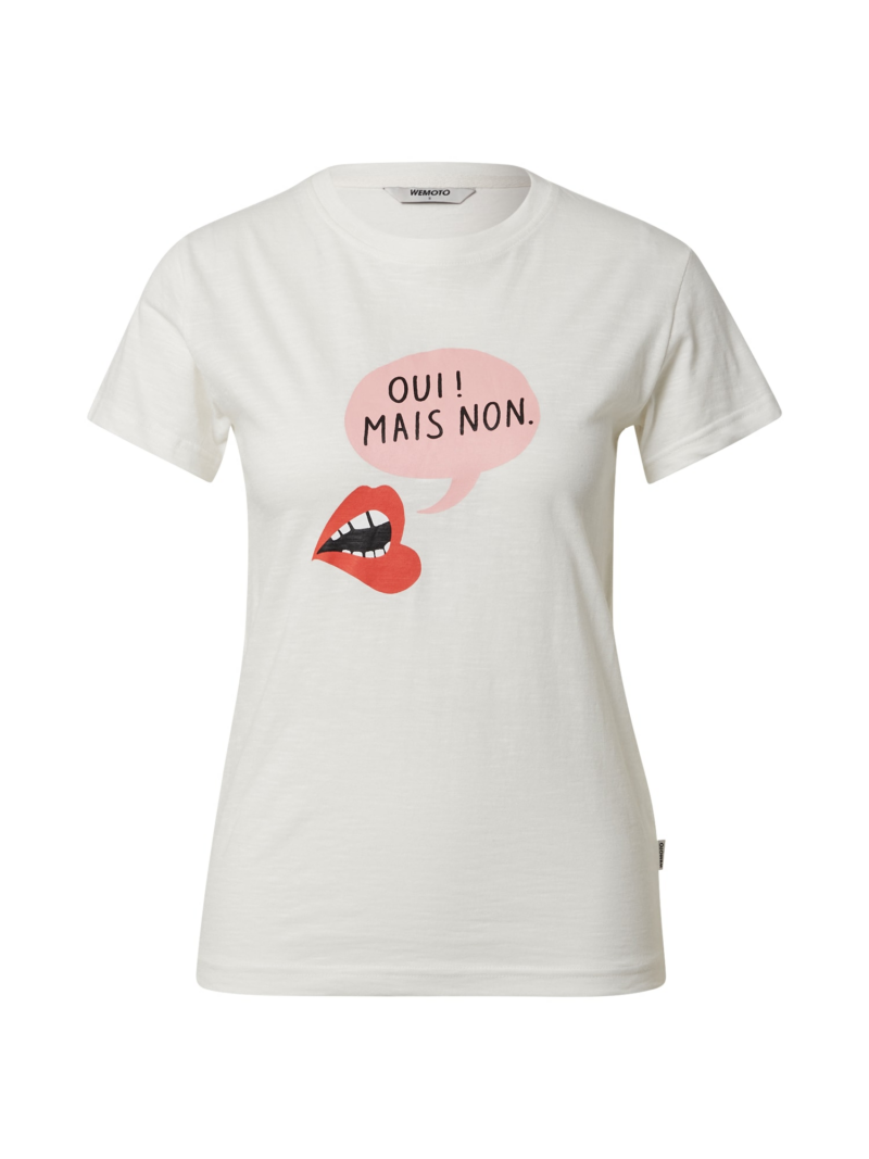 Wemoto Tricou 'Oui'  roz deschis / roșu / negru / alb