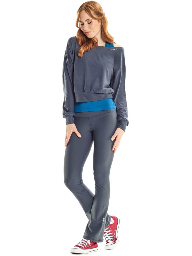 Cumpăra Winshape Pantaloni sport 'BCHWL103C'  gri metalic / alb