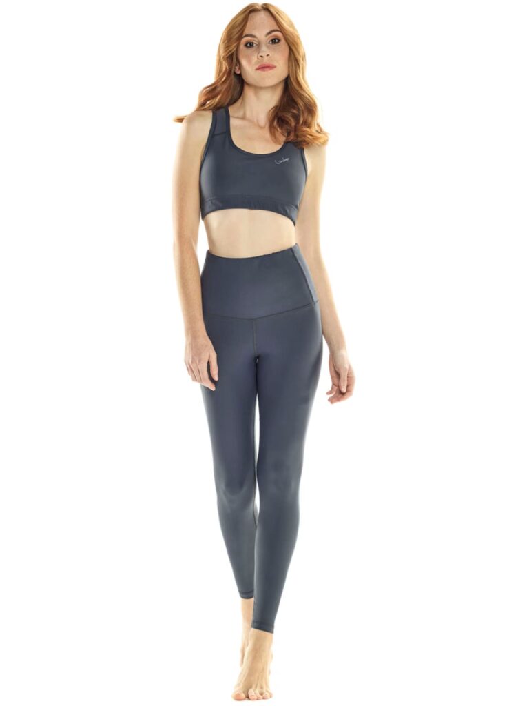 Preţ Winshape Pantaloni sport 'HWL112C'  gri metalic / alb