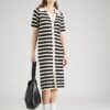 Y.A.S Rochie tricotat 'Croc'  bej deschis / negru