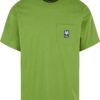 ZOO YORK Tricou  albastru marin / verde kiwi / alb