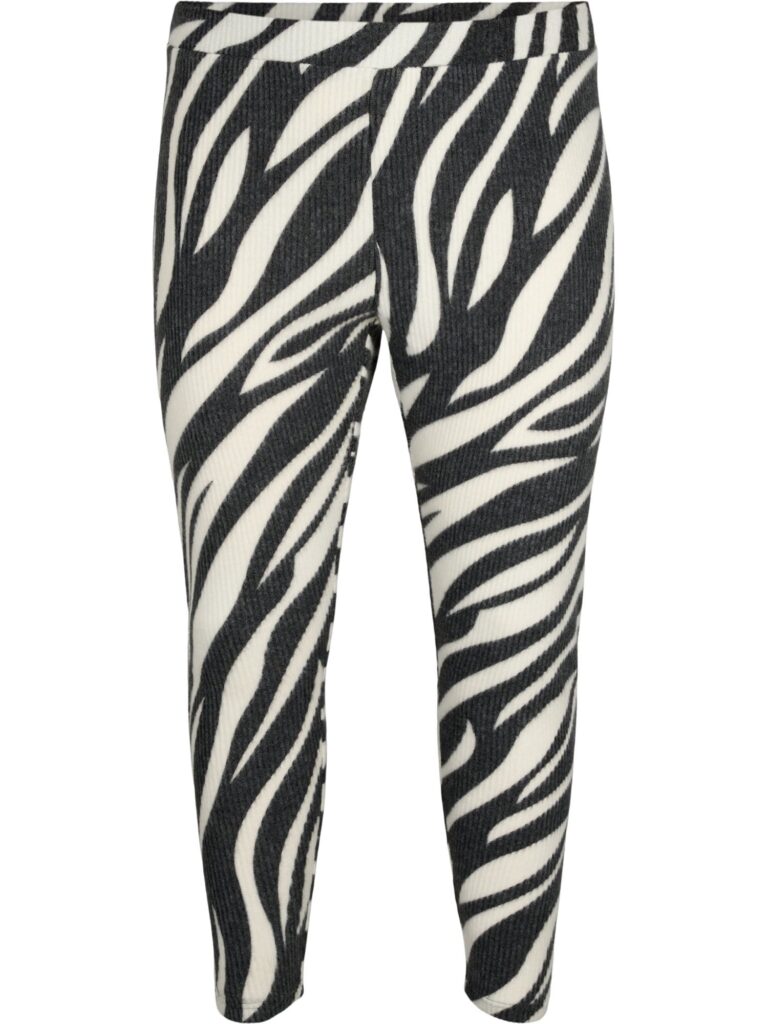 Zizzi Leggings  negru / alb