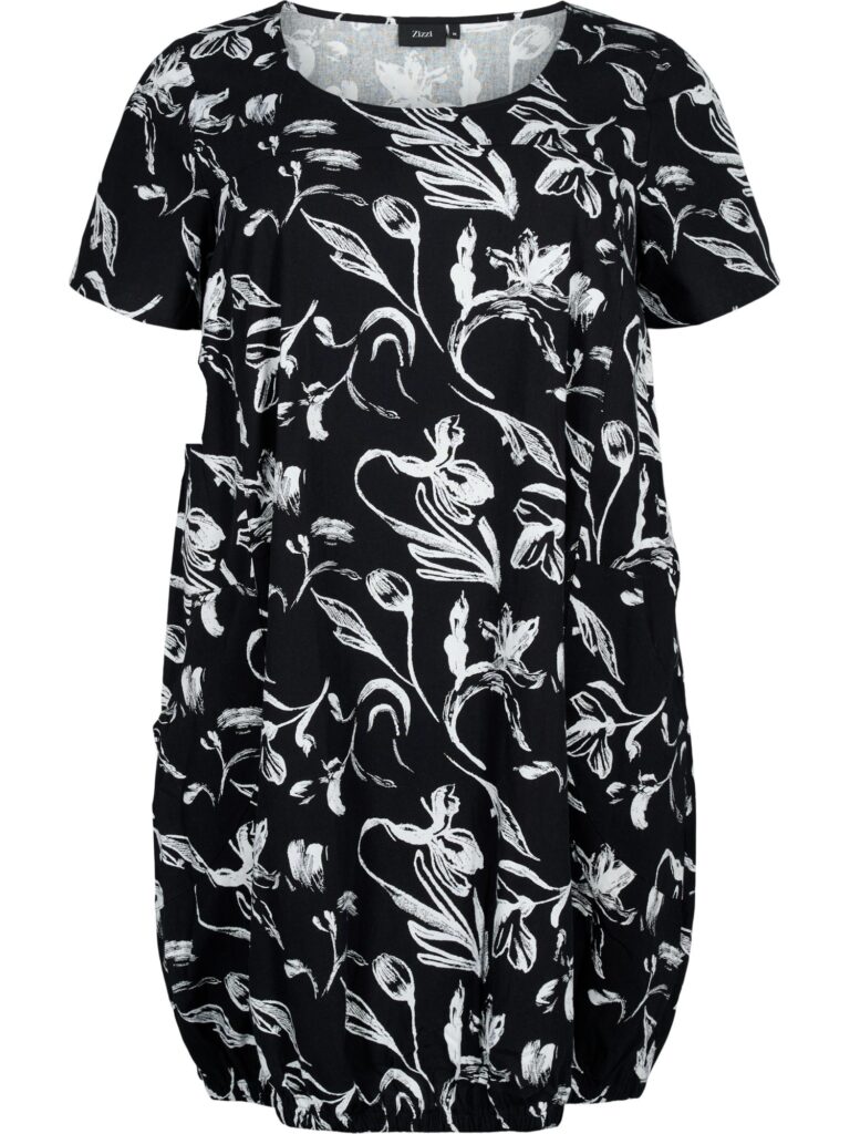 Zizzi Rochie 'JEASY'  negru / alb