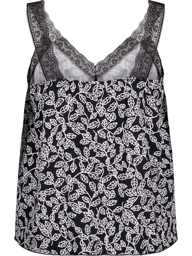 Zizzi Top 'CABALI'  negru / alb