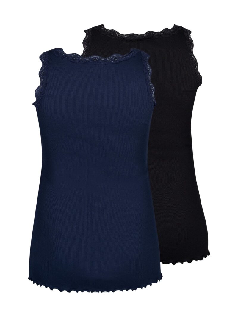 Zizzi Top 'LIV'  bleumarin / negru