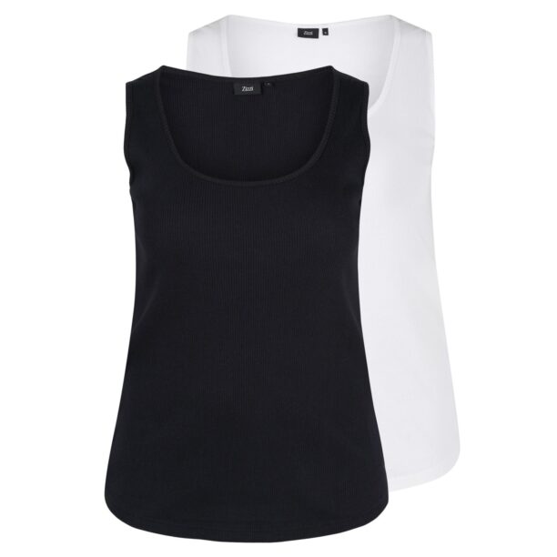 Zizzi Top  negru / alb