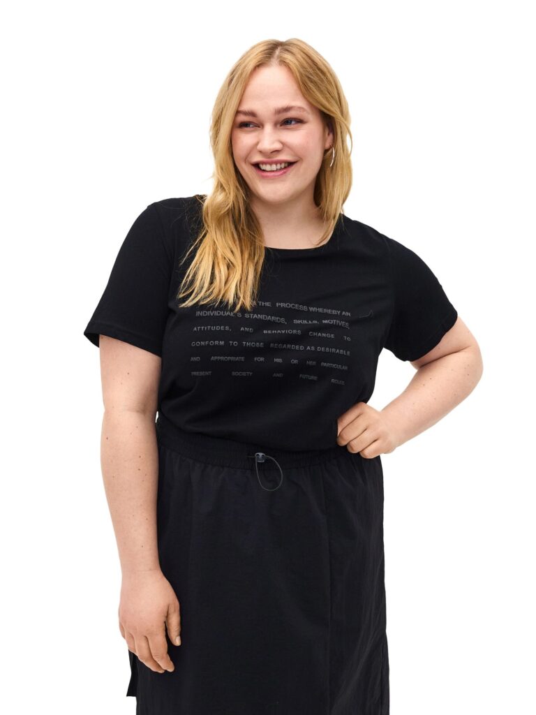 Zizzi Tricou 'VELIN'  gri / negru preţ