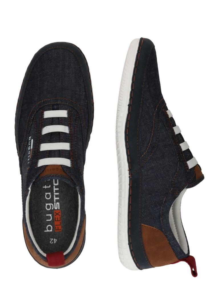 bugatti Sneaker low 'Bimini'  albastru denim / albastru închis / maro