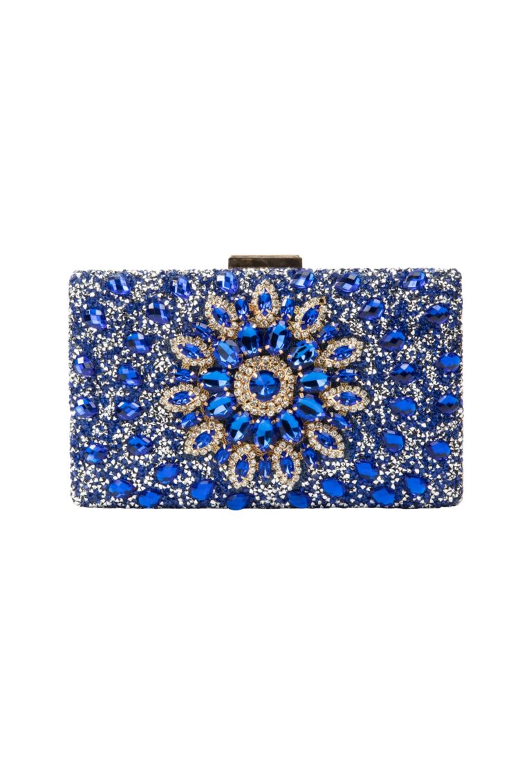 faina Clutch  albastru / auriu