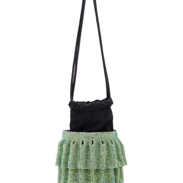 faina Geantă tip sac  verde kiwi / negru