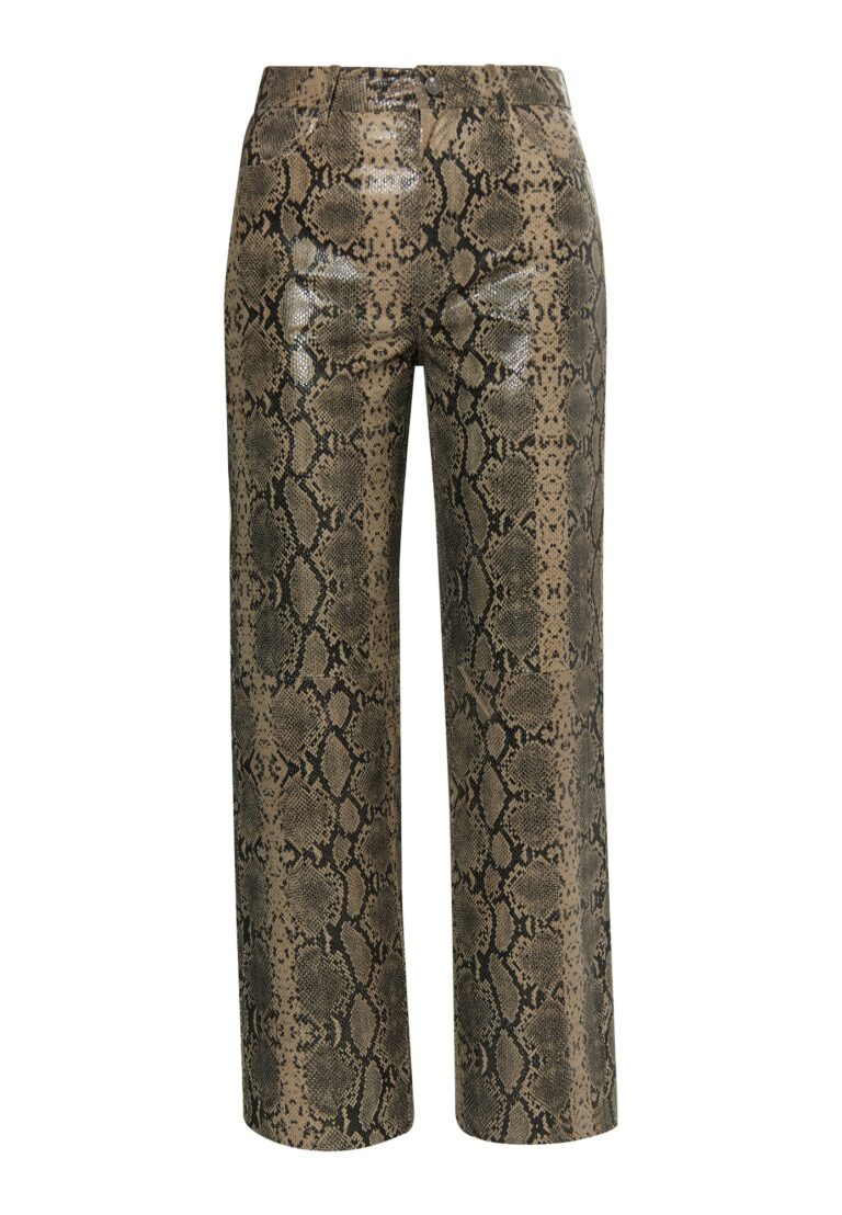 faina Pantaloni  bej / bronz / negru