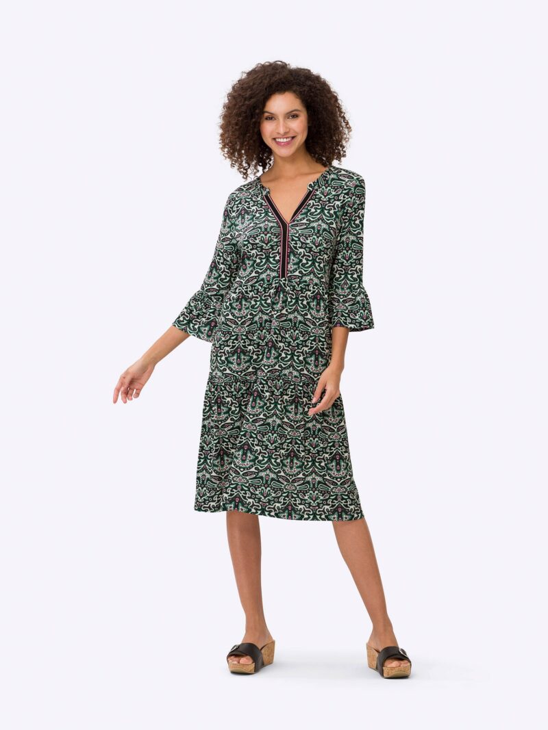 heine Rochie  bej / verde / roz / negru