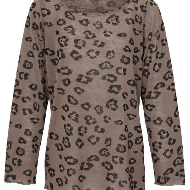 heine Tricou  gri taupe / negru