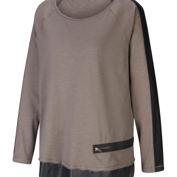 heine Tricou  gri taupe / negru