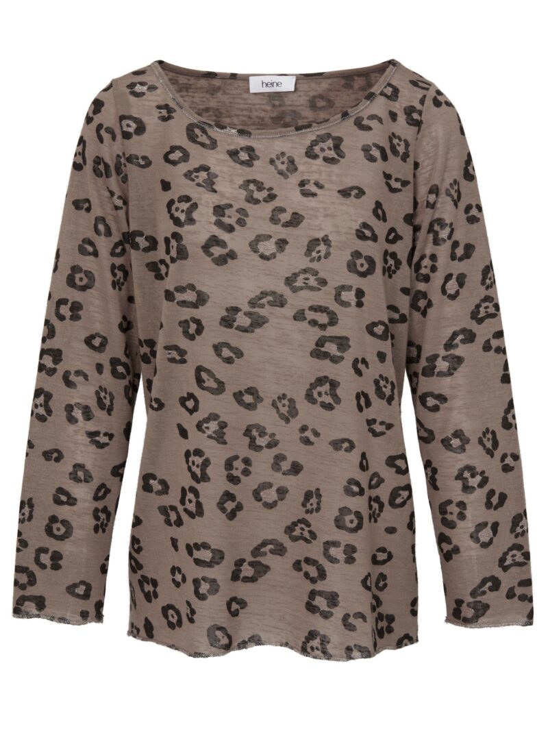 heine Tricou  gri taupe / negru