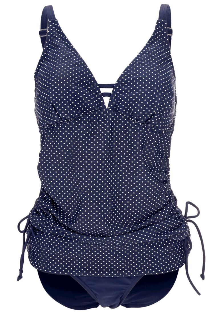 petit amour Costum de baie Tankini 'AVA'  bleumarin / alb