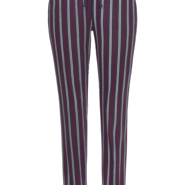 s.Oliver Pantaloni de pijama  albastru marin / roșu bordeaux / alb