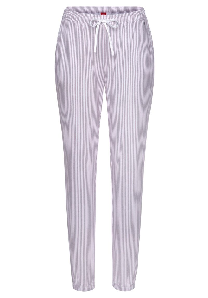 s.Oliver Pantaloni de pijama  mov deschis / alb