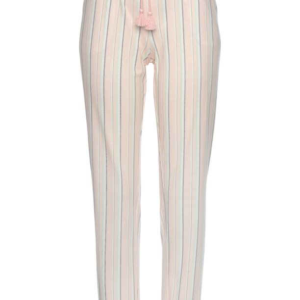 s.Oliver Pantaloni de pijama  verde mentă / roz pastel / negru / alb