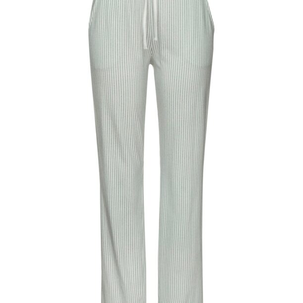 s.Oliver Pantaloni de pijama  verde pastel / alb