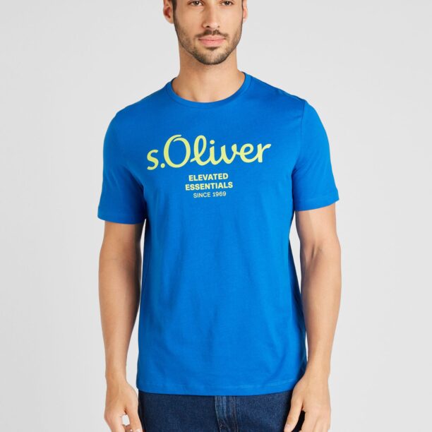 Cumpăra s.Oliver Tricou  albastru regal / galben citron