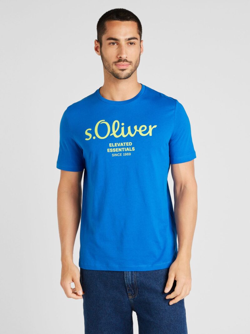 Cumpăra s.Oliver Tricou  albastru regal / galben citron