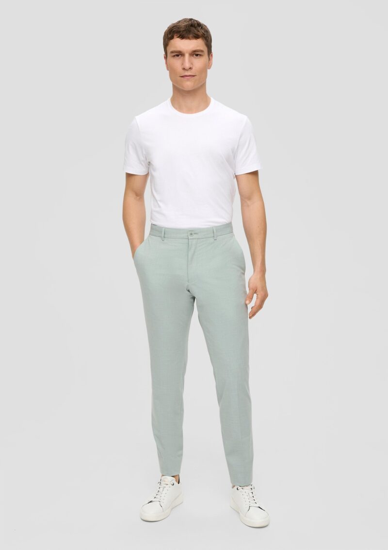 s.Oliver BLACK LABEL Pantaloni 'Pure'  verde mentă