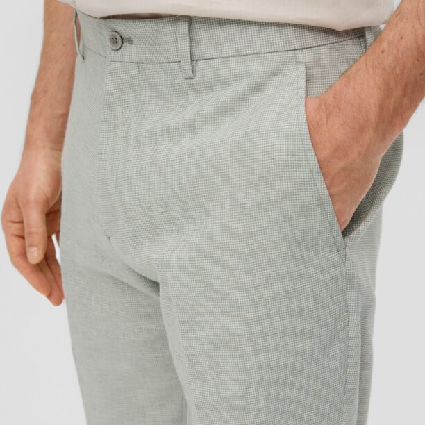 s.Oliver BLACK LABEL Pantaloni cu dungă  verde pastel / alb preţ