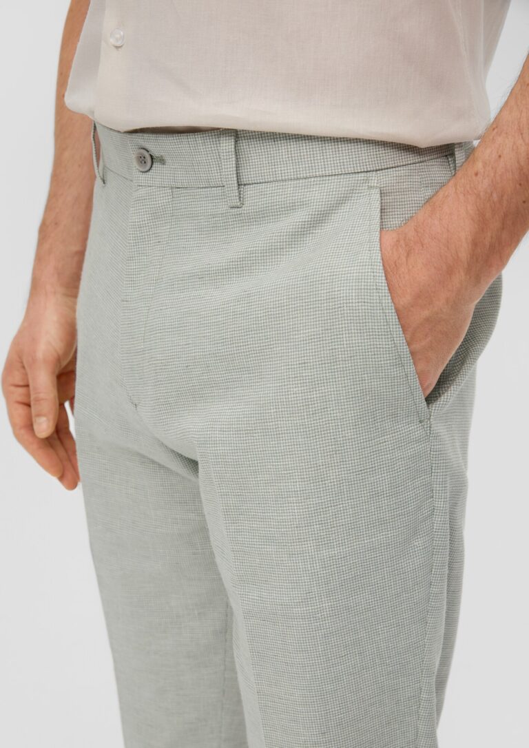 s.Oliver BLACK LABEL Pantaloni cu dungă  verde pastel / alb preţ