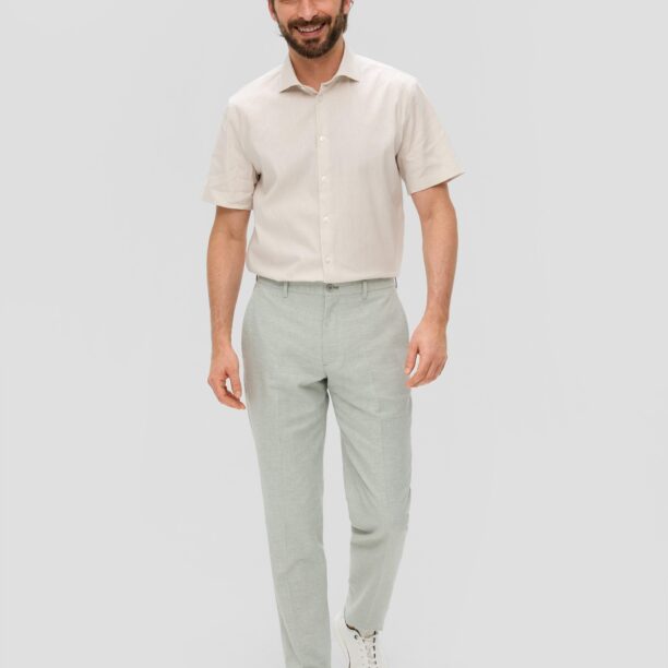 s.Oliver BLACK LABEL Pantaloni cu dungă  verde pastel / alb