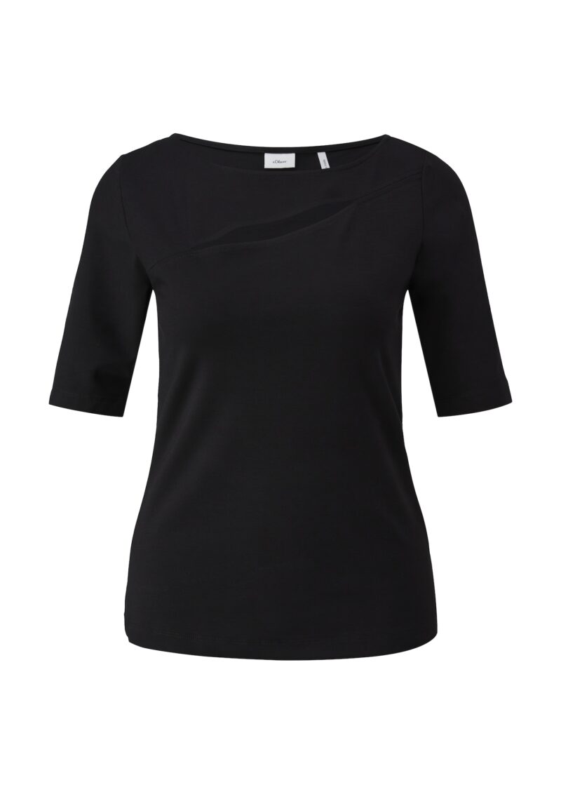 s.Oliver BLACK LABEL Tricou  negru