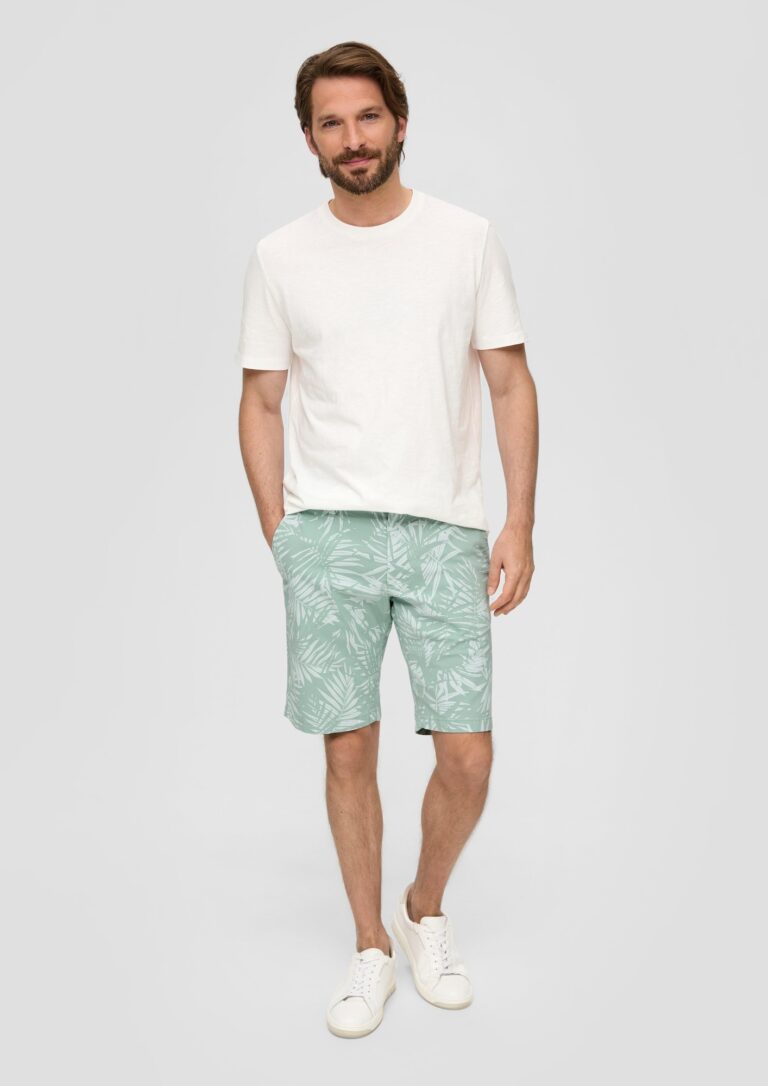 s.Oliver Pantaloni  verde pastel / alb