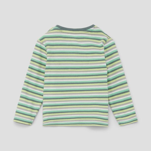 s.Oliver Tricou  galben / gri / verde / alb