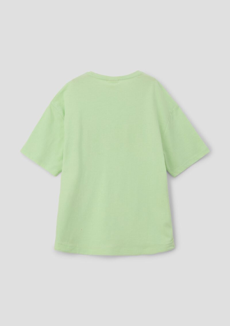 s.Oliver Tricou  verde pastel / mov orhidee / negru / alb