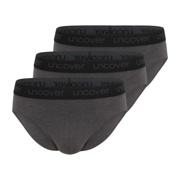 uncover by SCHIESSER Slip ' 3er-Pack Uncover '  gri închis