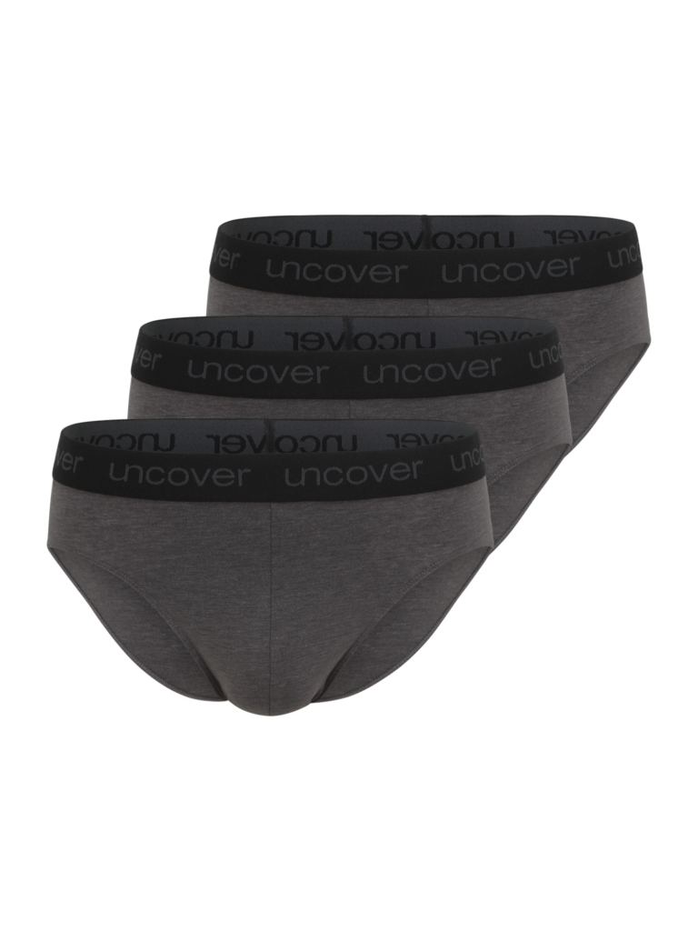 uncover by SCHIESSER Slip ' 3er-Pack Uncover '  gri închis