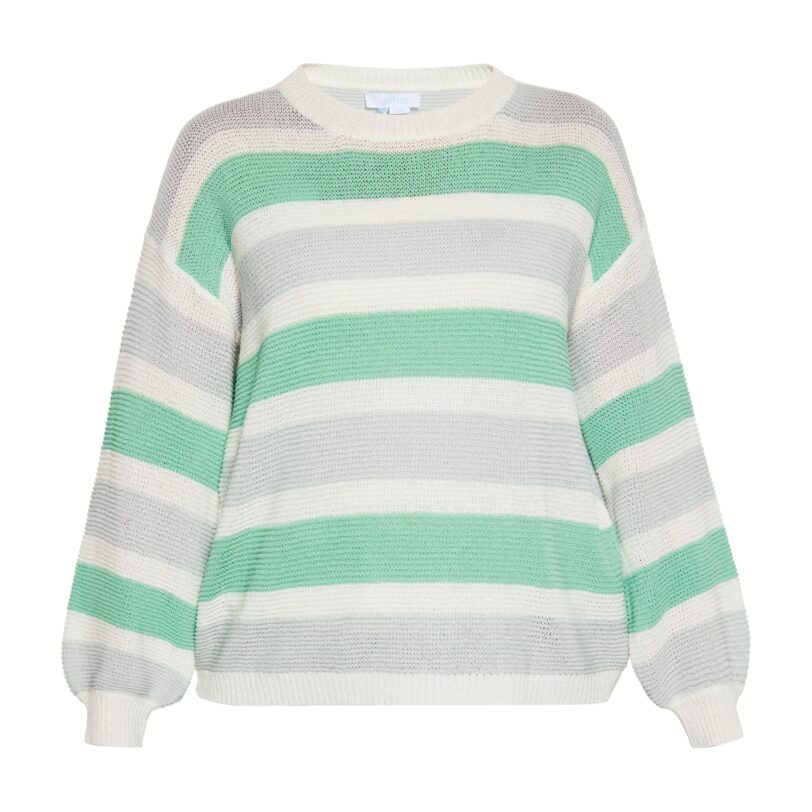 usha BLUE LABEL Pulover  gri deschis / verde / alb