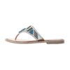 usha FESTIVAL Flip-flops  albastru deschis / ciocolatiu / auriu / alb