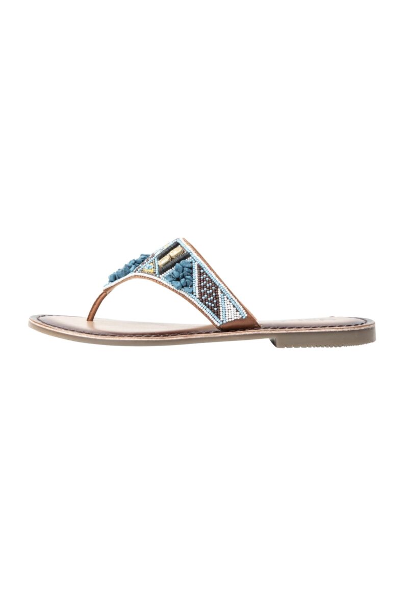 usha FESTIVAL Flip-flops  albastru deschis / ciocolatiu / auriu / alb