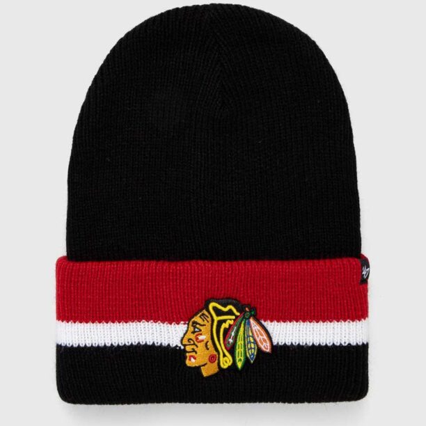 47brand caciula NHL Chicago Blackhawks culoarea negru