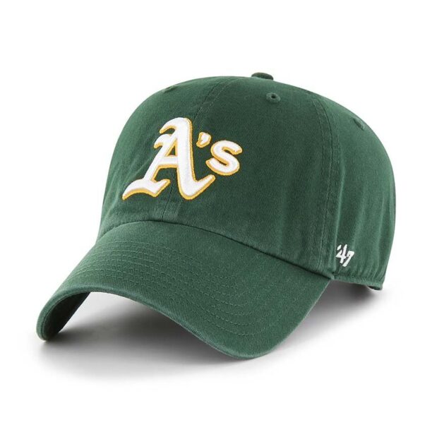 47brand caciula din bumbac MLB Oakland Athletics culoarea verde