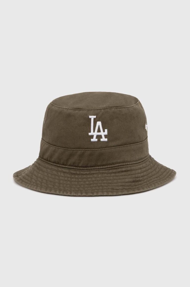 47brand pălărie din bumbac MLB Los Angeles Dodgers culoarea verde