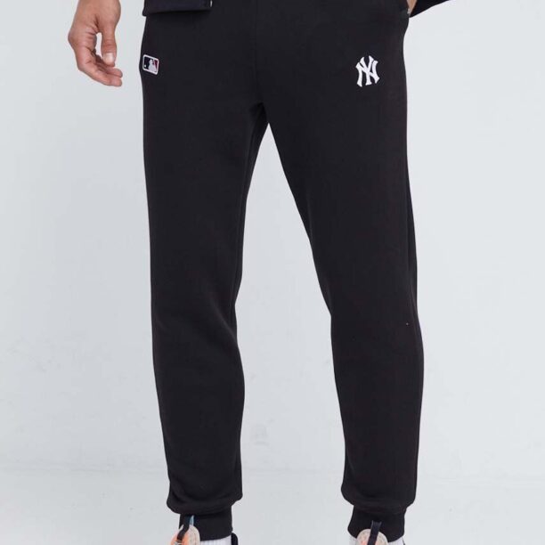 47brand pantaloni de trening MLB New York Yankees culoarea negru