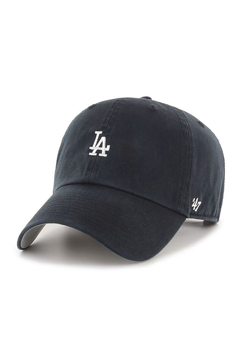 47brand șapcă MLB Los Angeles Dodgers culoarea negru