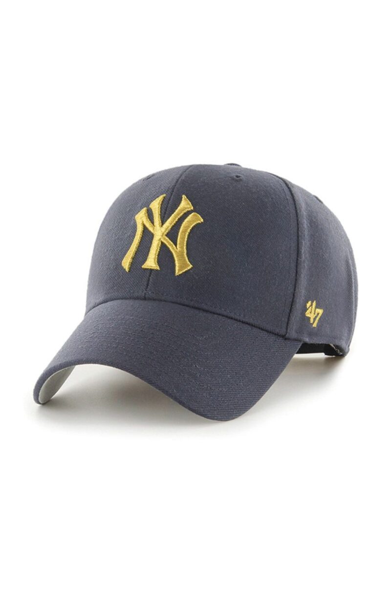 47brand șapcă MLB New York Yankees culoarea albastru marin